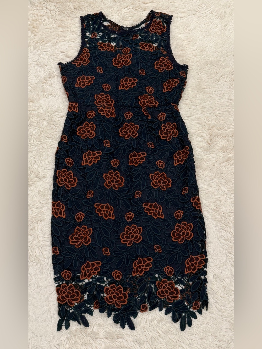 Cupcakes and Cashmere Mandolin Floral Lace Dress 8 Floral Embroidered Lace Party - Picture 6 of 12